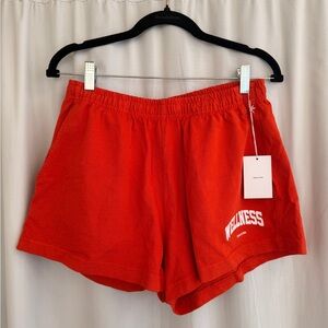 Sporty & Rich Red Athletic Shorts